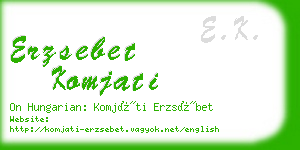 erzsebet komjati business card